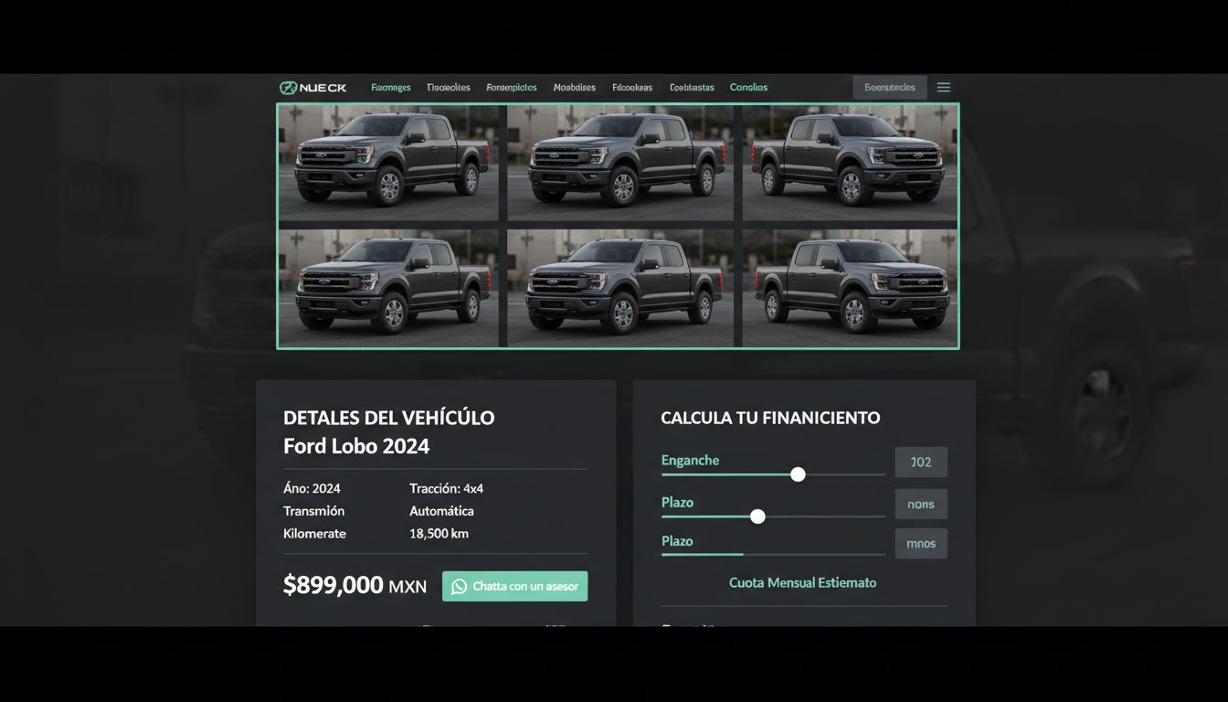 Car dealership site — vehicle detail