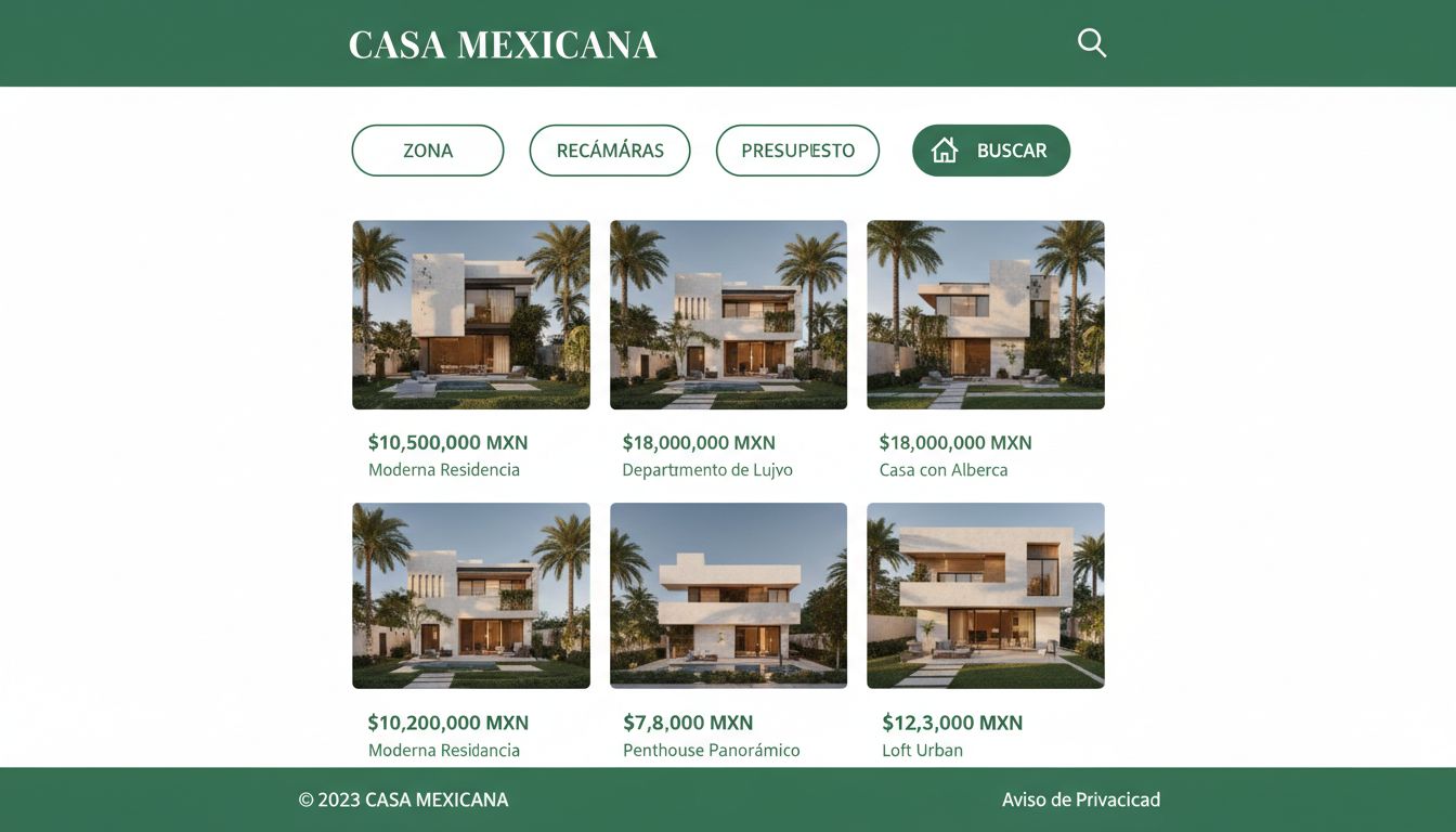 Real estate site — property listings